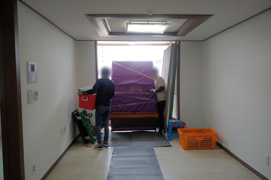 광산구 안청동 작업 당일 현장